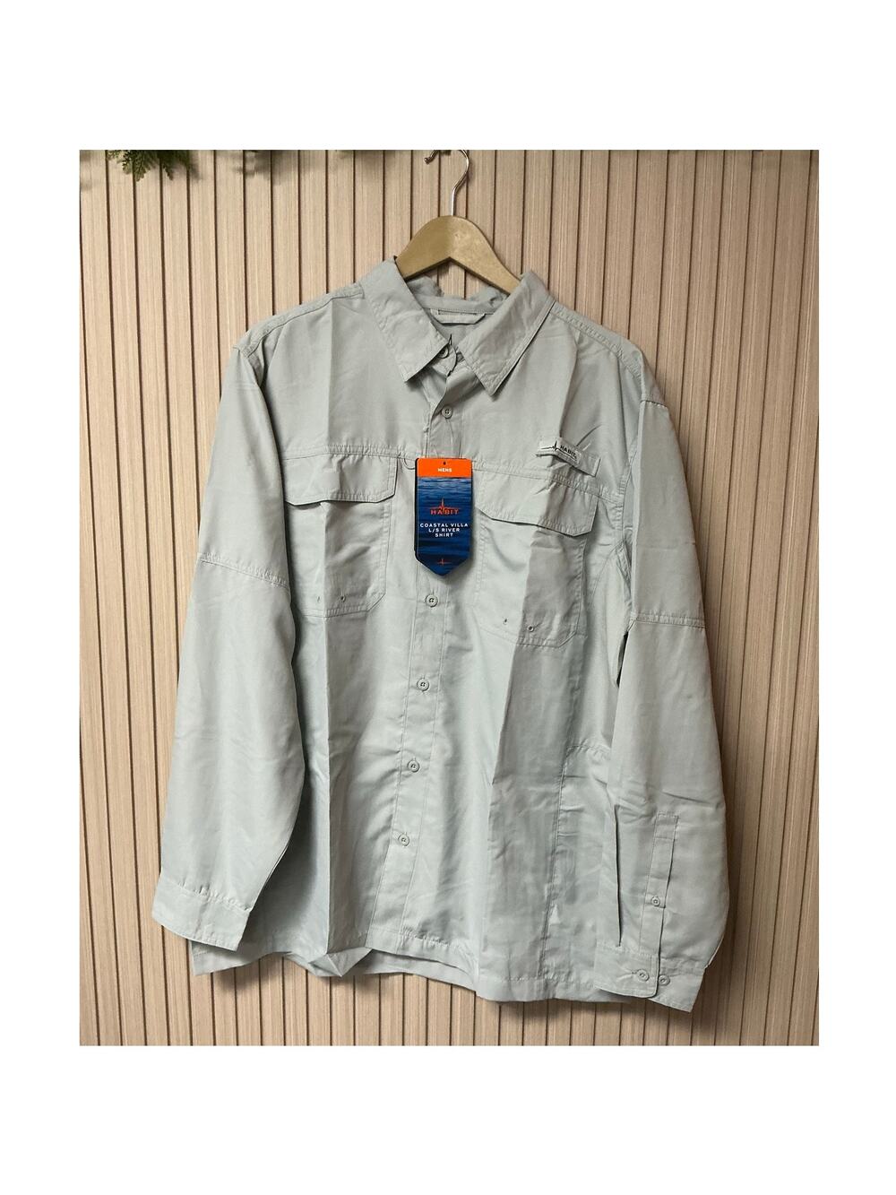 Habit Men's UPF 50+ Long Sleeve Fishing Shirt Size L